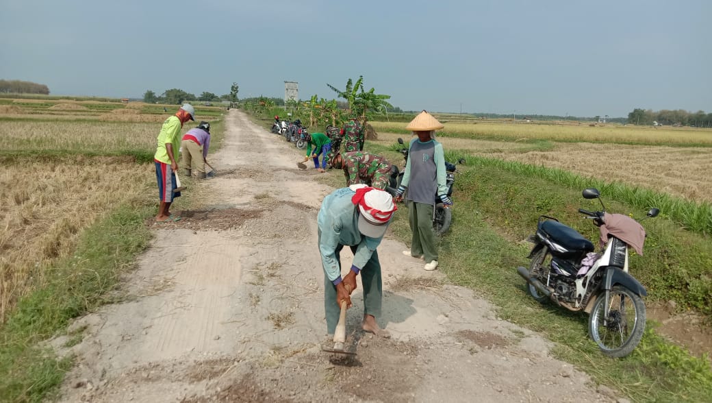 TMMD Ke 111 Kodim 0718/Pati, Program Betonisasi Jalan Desa Permudah Akses Ekonomi Warga