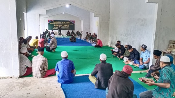 Jelang Perpisahan, Satgas TMMD Ke-111 Kodim 1207/Pontianak dan Warga Adakan Syukuran